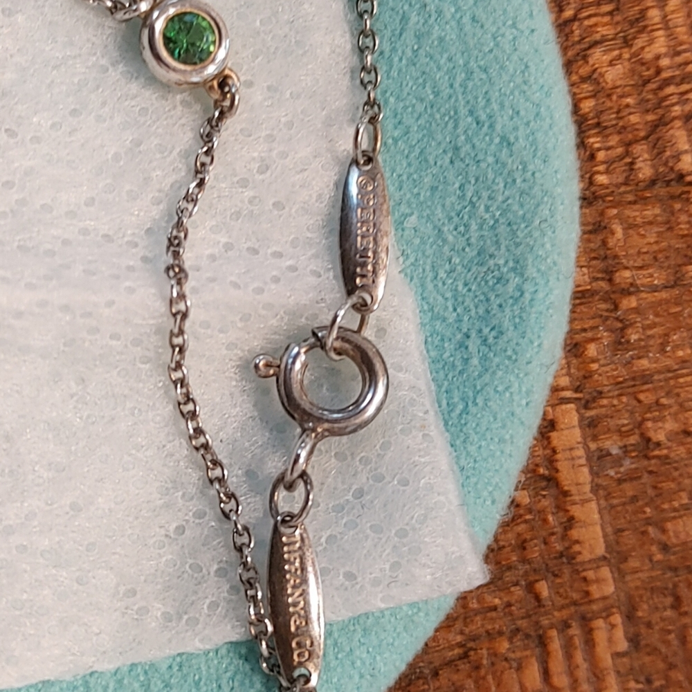 Tiffany and Co.  Sterling Silver and Peridot Bracelet. - Picture 7 of 7